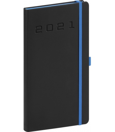 Pocket-Wochentagebuch-Terminplaner Nox schwarz, blau 2021