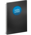 Notebook A4 Twin black, blue, lined 2021