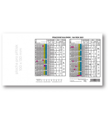 Tischkalender Jahresplanung Karte -verlängert  2021