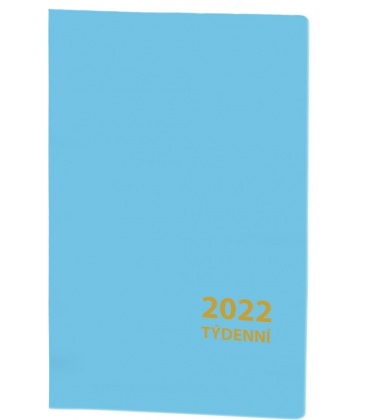 Pocket diary fortnightly PVC - blue 2022