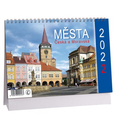 Tischkalender Města Čech a Moravy 2022