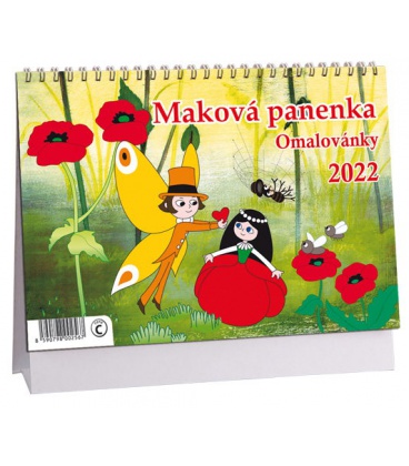Table calendar Maková panenka - omalovánky 2022