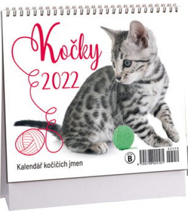 Table calendar Kočky mini /s kočičími jmény/ 2022