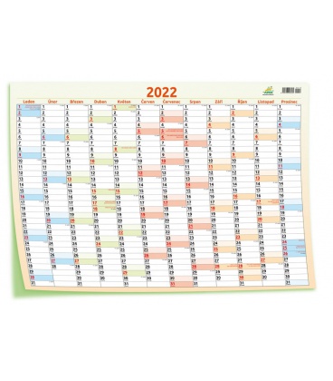 Wall calendar Yearly planing map / Plakát mapový 69 x 47,5 cm 2022