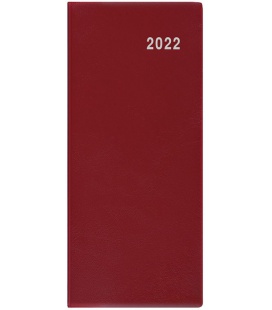 Pocket-Terminplaner monats - Božka - PVC - burgundy 2022