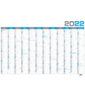 Wandkalender Jahreskalender B1 - modrý 2022