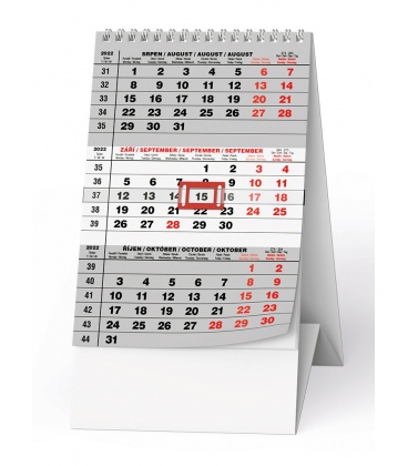 Table calendar Mini tříměsíční 2022