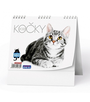 Table calendar IDEÁL - Kočky /s kočičími jmény/ 2022