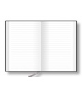 Notepad lined with a pocket A6 - nero black, red 2022