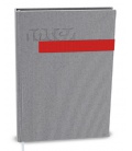 Notepad lined with a pocket A5 - vigo grey, red 2022