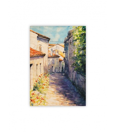 Wall calendar - Wooden picture - Old Street 2022