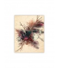 Wall calendar - Wooden picture - Feathers 2022