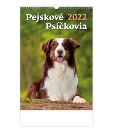Wall calendar Pejskové/Psíčkovia 2022