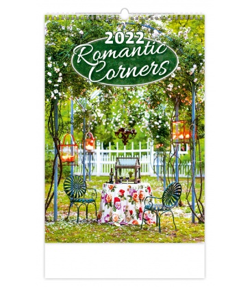 Nástěnný kalendář Romantic Corners 2022