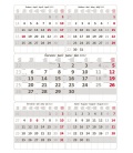 Nástěnný kalendář Pětiměsíční šedý 2022