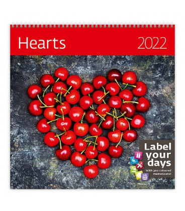 Wall calendar Hearts 2022