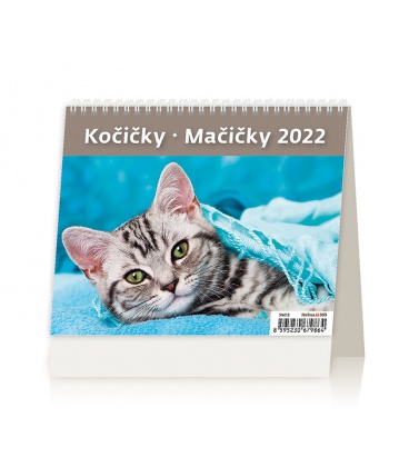 Stolní kalendář MiniMax Kočičky/Mačičky/s kočičími jmény/ 2022