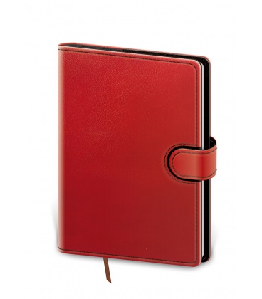 Daily Diary A5 Flip red, black 2022