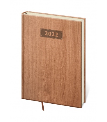 Daily Diary  A5 Wood light brown 2022