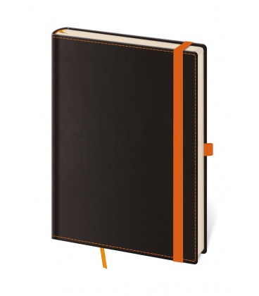 Notepad - Zápisník Black Orange - lined L black, orange 2022