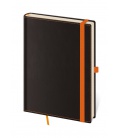 Notizbuch - Zápisník Black Orange - liniert L  schwarz, orange 2022