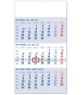 Wall calendar 3months Standard blue with Czech names 2022