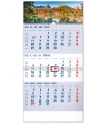 Wall calendar 3months Tatras blue with Slovak names 2022