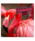 Wall calendar Flamingos 2022