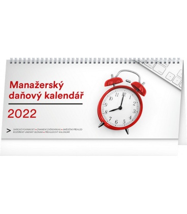 Table calendar Manager&apos;s weekly planner with taxes 2022