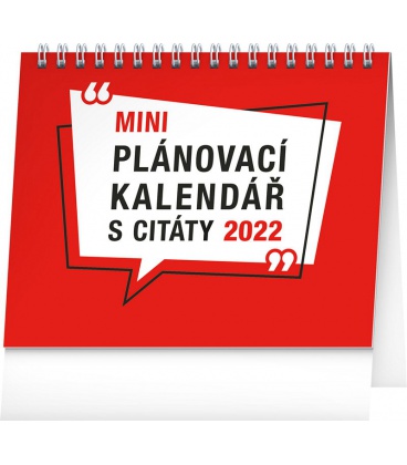 Table calendar Weekly planner with quotes 2022