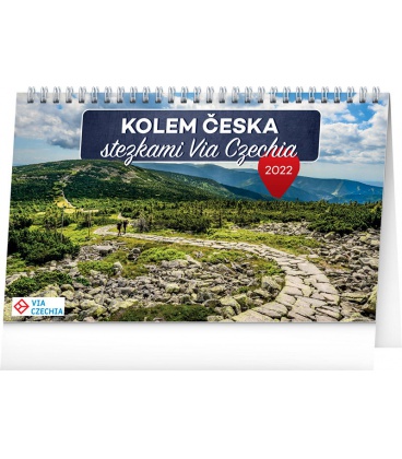 Stolní kalendář Kolem Česka stezkami Via Czechia 2022