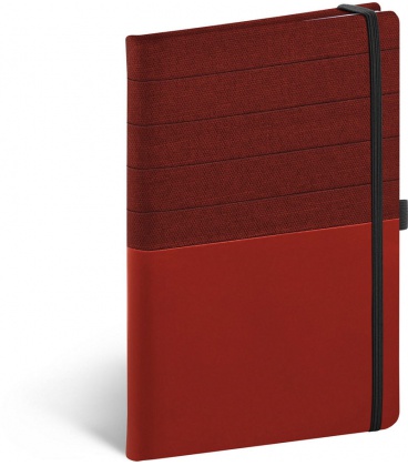 Notebook A5 Skiver, red, burgundy, lined 2022