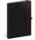 Notebook A5 Vivella Classic black, red, lined 2022