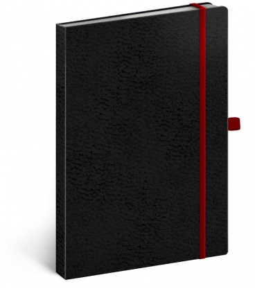 Notebook A5 Vivella Classic black, red, dotted 2022