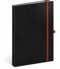 Notebook A5 Vivella Classic black, orange, lined 2022