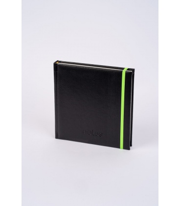 Notepad 4Q with rubber band Memory black, green 2022
