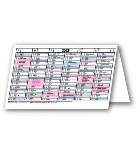Table calendar Yearly Stříškový  2022