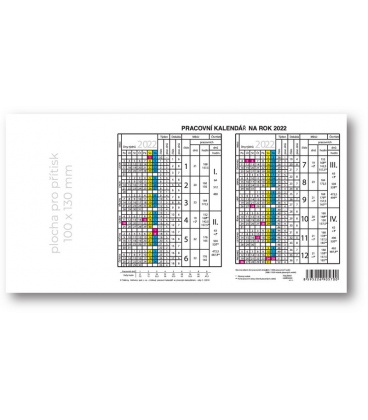 Table calendar Yearly Planing Card   2022
