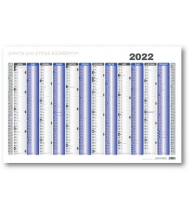 Wall calendar map A1 annual list formátu 990x678 mm blue, grey 2022