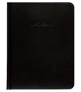 Leather diary B6 daily Carus black 2022