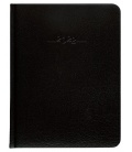 Leather diary B6 daily Carus black 2022