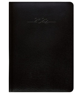 Leather diary A5 weekly poznámkový Carus black 2022