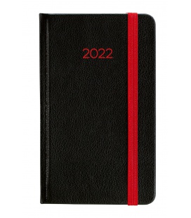 Weekly Pocket Diary Neon black, red 2022