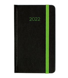 Weekly Pocket Diary Neon black, green 2022