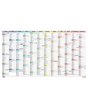 Wandkalender Mapový plakát barevný 2022