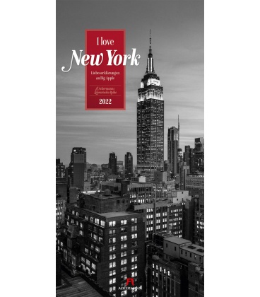 Wall calendar I love New York - Literatur-Kalender 2022