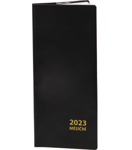 Pocket diary monthly PVC - black 2023