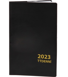 Pocket diary fortnightly PVC - black 2023