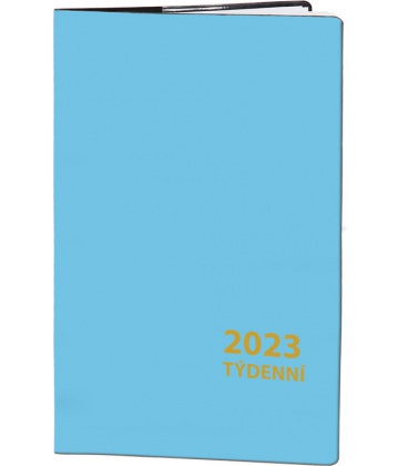 Pocket diary fortnightly PVC - blue 2023