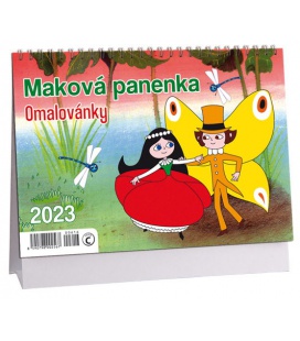 Table calendar Maková panenka - omalovánky 2023